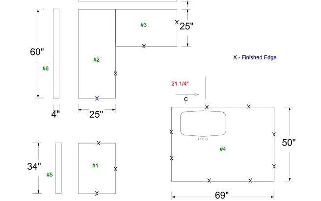 countertop drawing